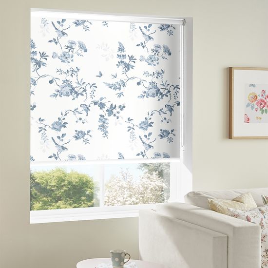 Cath Kidston Birds and Roses Blue Roller Blind